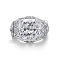 Accessories Women Permanent Jewelry Wedding Engagement 18k Gold Couple Ring Silver-plated Zircon Square Diamond Ring Set