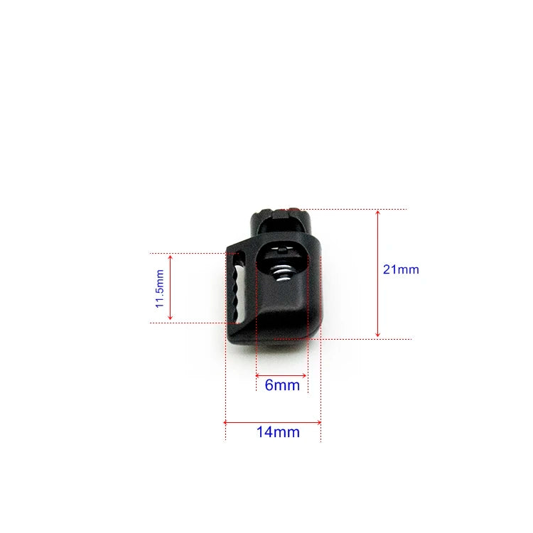 Wholesale Adjustable Single Hole Plastic Rope String Stopper Cord Lock With Slot for Webbing