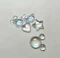 AB Clear Heart Crystal Gems Resin Flatback Rhinestone Figurine Scrapbook Wedding Applique Home Decor Crafts