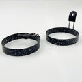 Stainless Steel Egg Ring With Silicone Handle Granite Nonstick Coating Frying Egg Ring Egg Molds  Round Breakfast Mold Tool