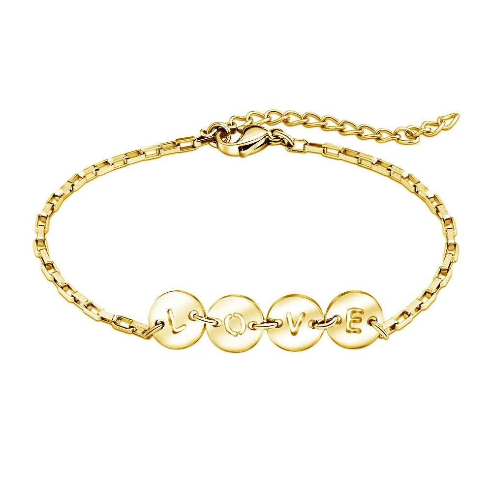 Trendy Letter Charms Fashion Women's Bracelet Stylish Fashion Bangles