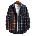 High Quality Top Fashion Full Sleeve Shirts for Men New Styles 2024 Men Autumn Winter Plaid Warm Business Casual Shirts