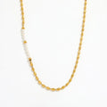 Joolim Jewelry 18K Gold Plated Imitation Pearl Dainty Chain Beads Mixed Necklace Stainless Steel Jewelry Wholesale