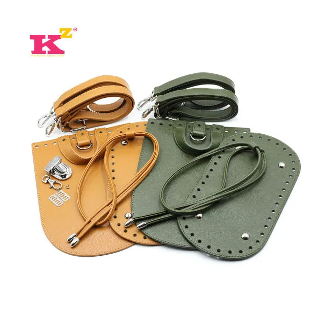 New Black Leather Bag Bottom Cover 7-piece Set Woven Backpack Material Hand-woven Female Bag Accessories