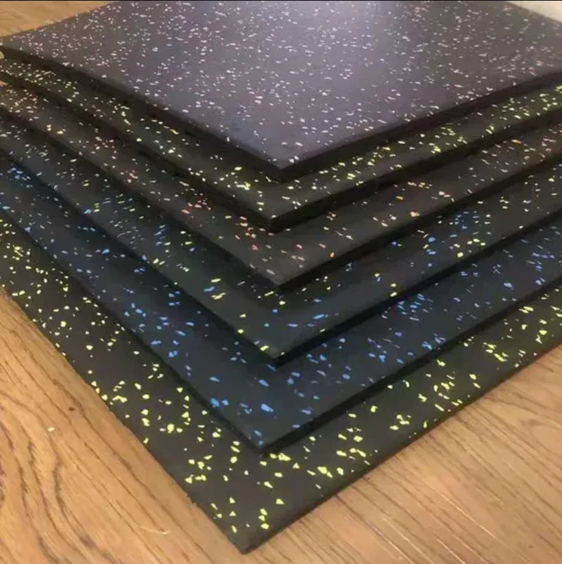 Home Gym Mat Non-Slip Rubber Flooring Tiles SBR and EPDM  Rubber Mats Rubber Gym Floor Tiles