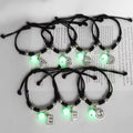 Wholesale Handmade Weave Bracelet Bangle With Letter 2023 Hot Selling Initial Alphabet Charms Luminous Bracelets for Women