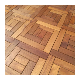 FSC Certified Interlocking WPC Deck Tiles - Anti-Slip & Corrosion-Resistant for Outdoor Use