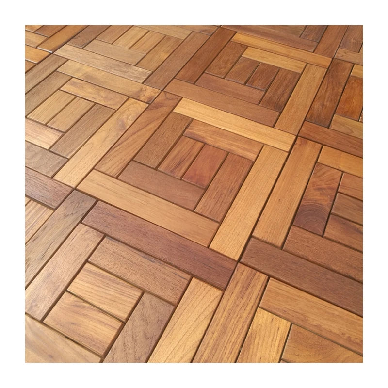 FSC Certified Interlocking WPC Deck Tiles - Anti-Slip & Corrosion-Resistant for Outdoor Use