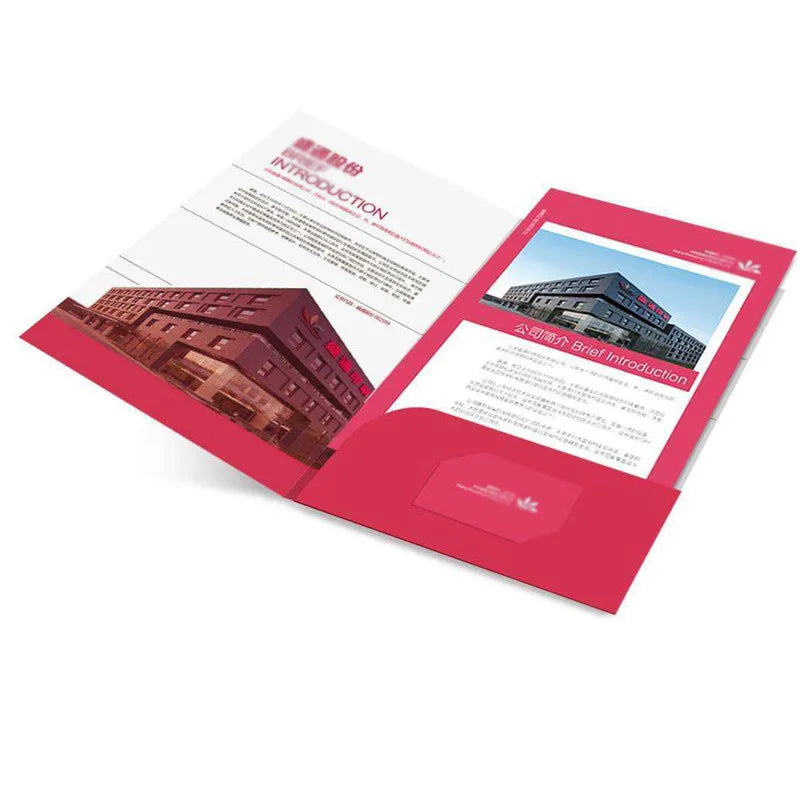 A4 A5 Paper Document Presentation File Folders Custom Logo Business File Folders with Pockets