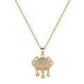 Wholesale New Stainless Steel 18k Gold Plated Korean Design Long Life Lock Xiangyun Ruyi Pendent Necklace