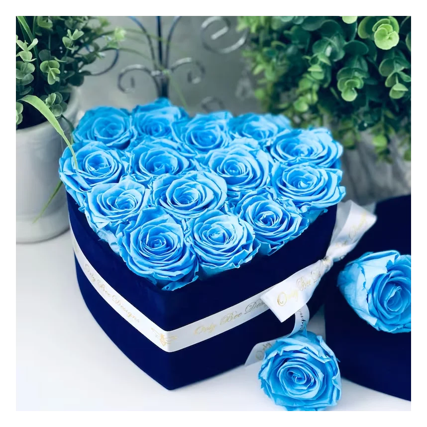 Wholesale 2025 Forever Rose Heart Box Custom Natural Preserved Eternal Rosas Immortal Mother's Day Gift for Valentine's Day