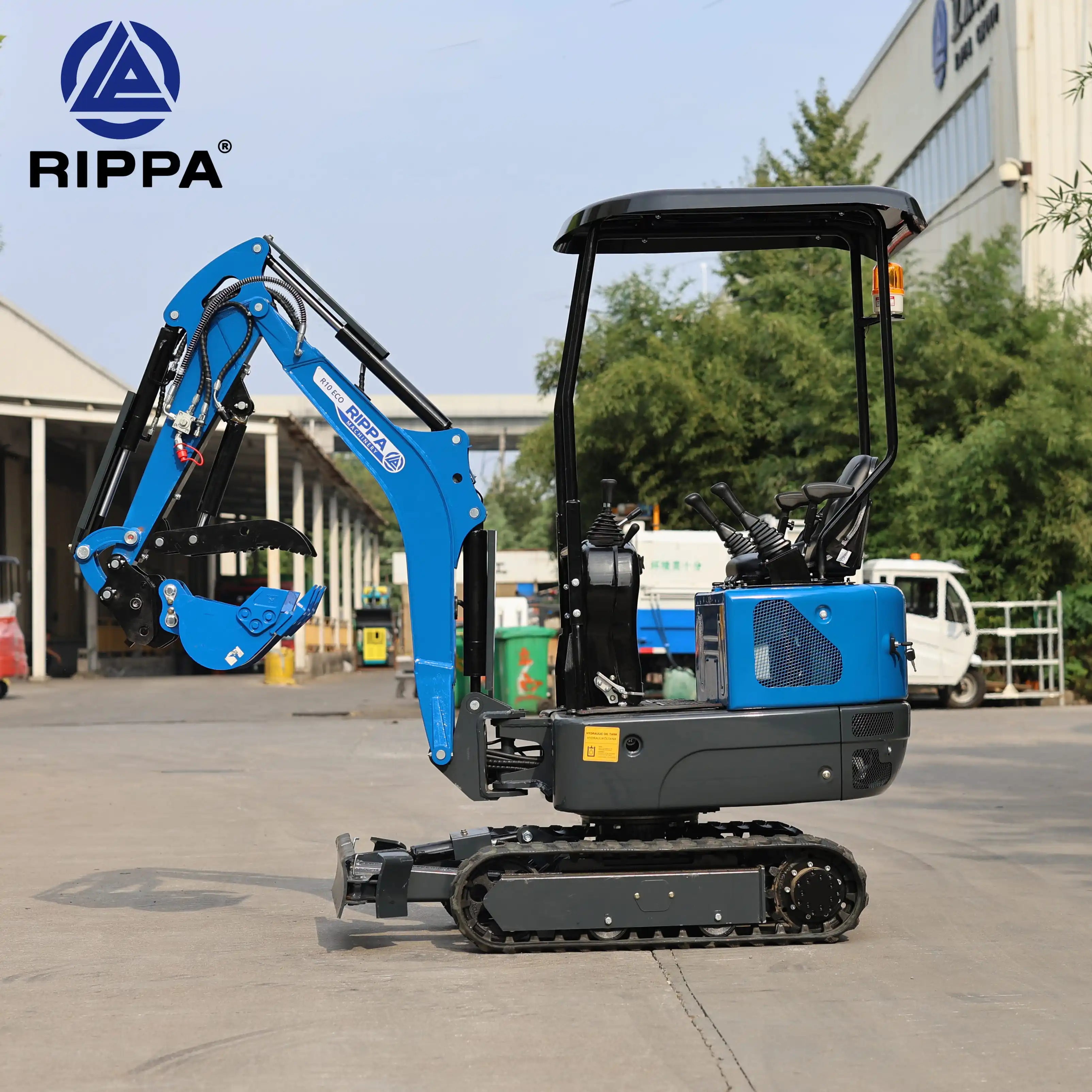 Rippa Farm Digger EPA Kubota Engine Crawler Digger 1 Ton Excavator Mini Excavator for Sale