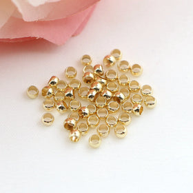 Simple Clip Flat Round Decoration Fixed End 2mm Component Copper Positioning Beads Geometric Beaded Jewelry Accessories