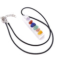 2026 New material Irregular Square Strip Energy Plaster Seven Chakra Pendant Necklace of life pendant