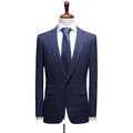 Stylish Groom Suit Slim British Plaid Suit Korean Version Casual Wedding Dress Wedding Suits