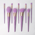 2022 ZH Beauty Makeup Good Quality Rose Gold Ferrule Synthetic Hair OEM ODM Custom Logo Purple Private Label Makeup Brushes