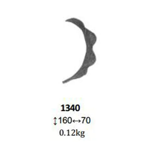 Wrought Iron Components Elements Stamped Metal Leaves