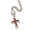 Wholesale Custom Twist Chain Luxury Hip Hop Diamond Stainless Steel Cross Pendent Silver Moissanite Jewelry Necklace