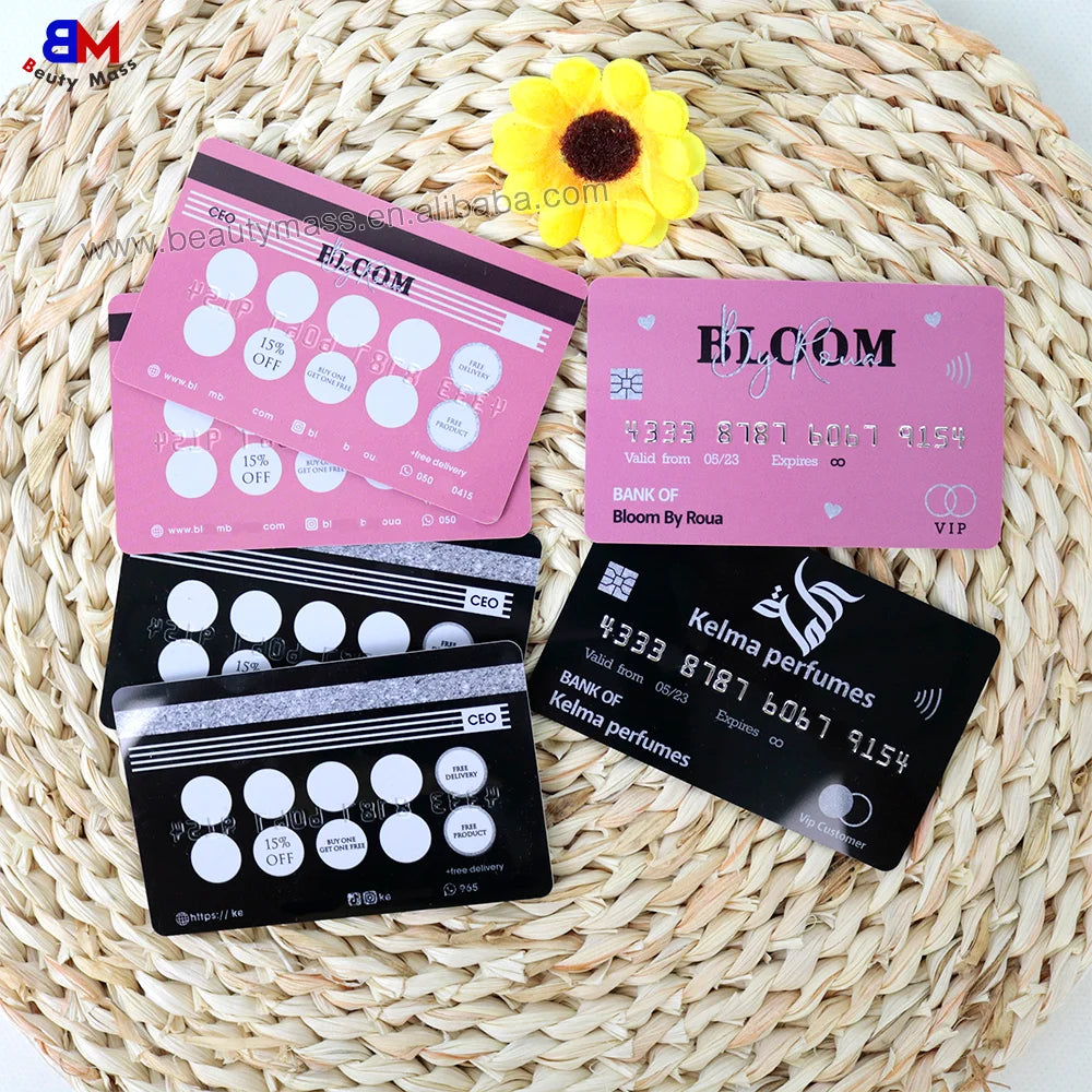 Wholesale Customer Membership Business Card Embossed Foil Plastic Businesses Loyalty Cards for Business