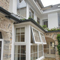 French Style Tempered Glass Bay Window Garden/villa/balcony Heat Insulation Aluminum Sliding Bay Window with Grille Design