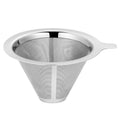 Customizable Logo Reusable Stainless Steel Portable Cone Coffee Filter Mesh Basket American Style 200mL Capacity Home Office Use