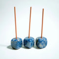 Diy New Material Polished Natural Blue Spot jasper Small Cube Shape Incense Holder