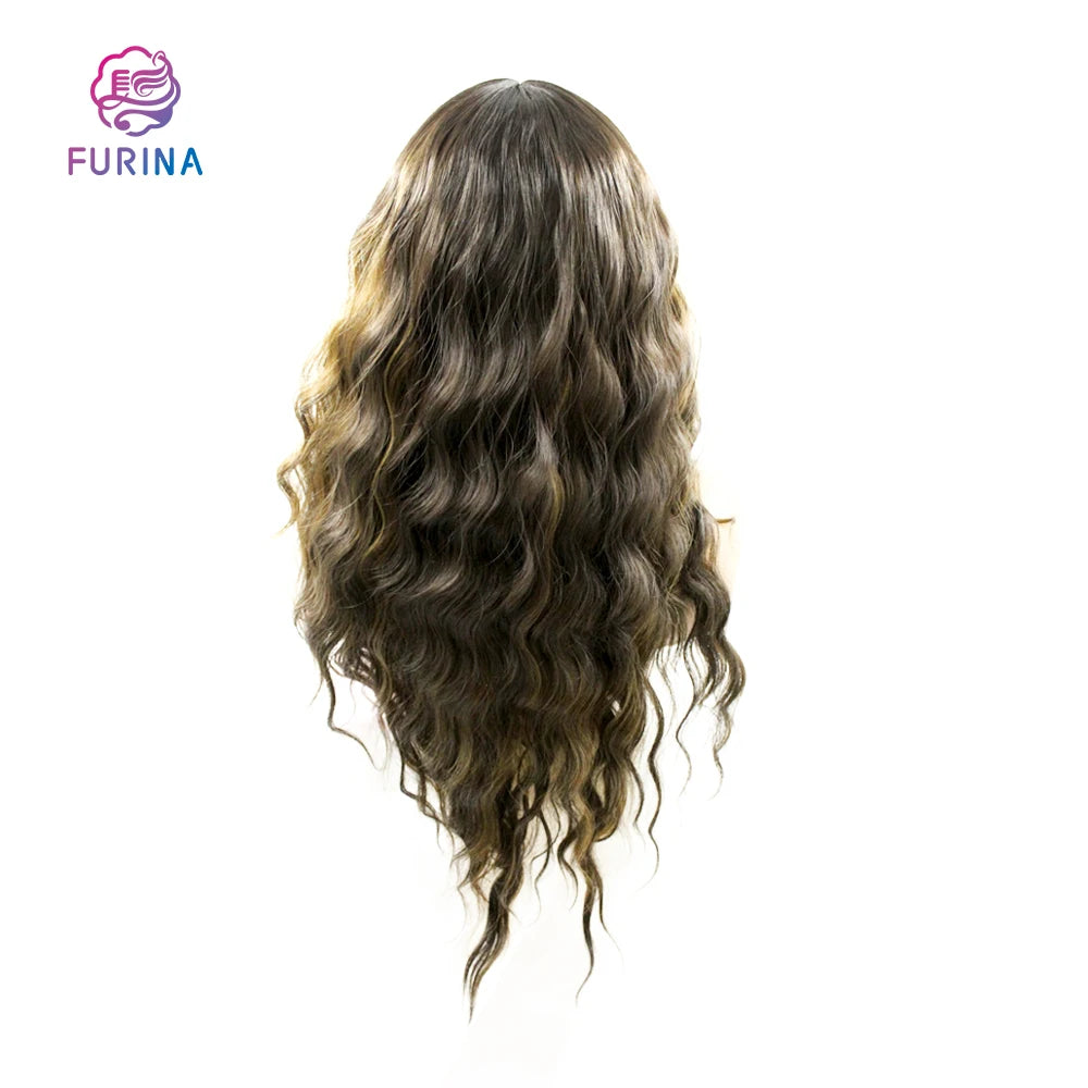 Furina Synthetic Lace Front Wig Water Wave Wholesale Synthetic hd Wigs 26 Inch for Black Women