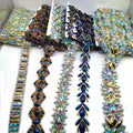 Iron on Rhinestone Costumes Trimming Glitter Gems Rhinestone Appliques Trims for Caribbean Carnival Events 2025