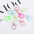 Diy Jewelry Accessories 25mm Jelly Lobster Clasp Acrylic Transparent Color Plastic Keychain Chain Buckle Pendant