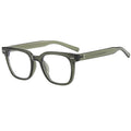 STY3817N Fashion Rivet Square Blue Light Blocking Glasses Women Men Retro Olive Green Oversize Anti Blue Light Optical Eyewear