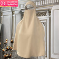 2233# 12 Colors Solid Color Ramadan Arab Prayer Khimar Muslim Women Hijab Niqab Islamic Simple Face Cover Scarf