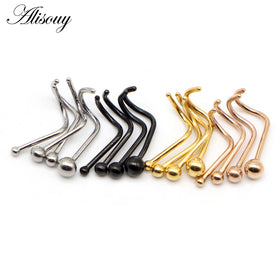 Wholesale Small Ball Nose Rings Piercing Ear Studs Earrings 1.5mm 20G Surgical Stainless Steel Black Gold Color Body Jewelry