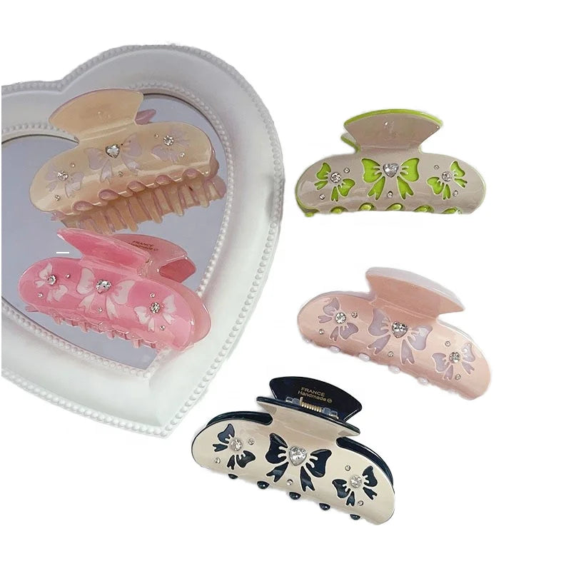 Niche Design butterfly Acetic Acid Clip High-grade Hairpin Temperament All Fashion Shark Clip Female Hair Accessories