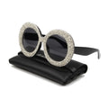 2025 Wholesale Shades Trendy Sunglasses Uv 400 Oversized Round Diamond Women Bling Sun Glasses MegaBDM