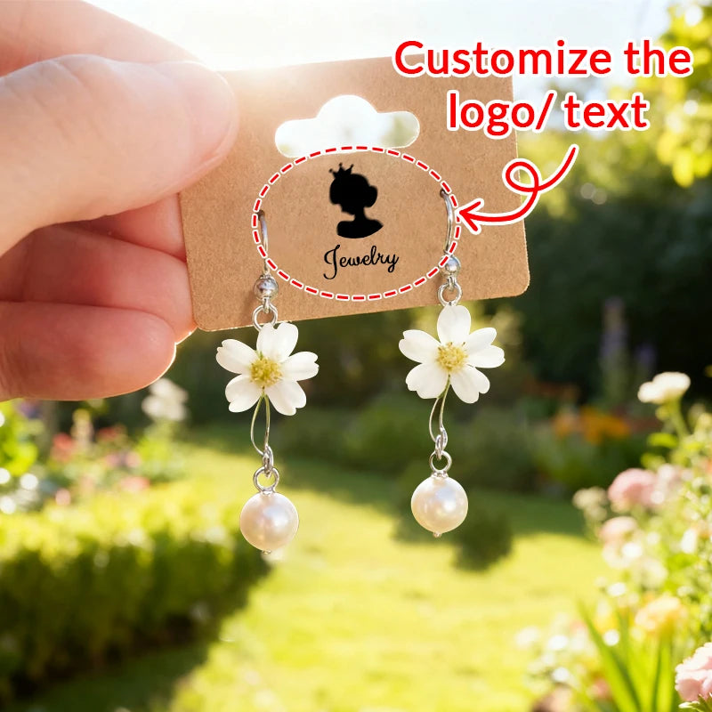 Jewelry & Earring Display Card-Customizable Logo & Text Sturdy Paper Gift Card with Digital Printing