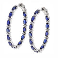 CAOSHI Delicate Female Earring Fashion Jewelry Silver Plated Low MOQ Factory Price Luxury Blue Zircon Hoop Earrings for Women