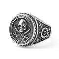 Viking Celtic Kolovrat Rings Viking Skull Jewelry Stainless Steel Skeleton Rings Mens Pirate Ring Jewelry