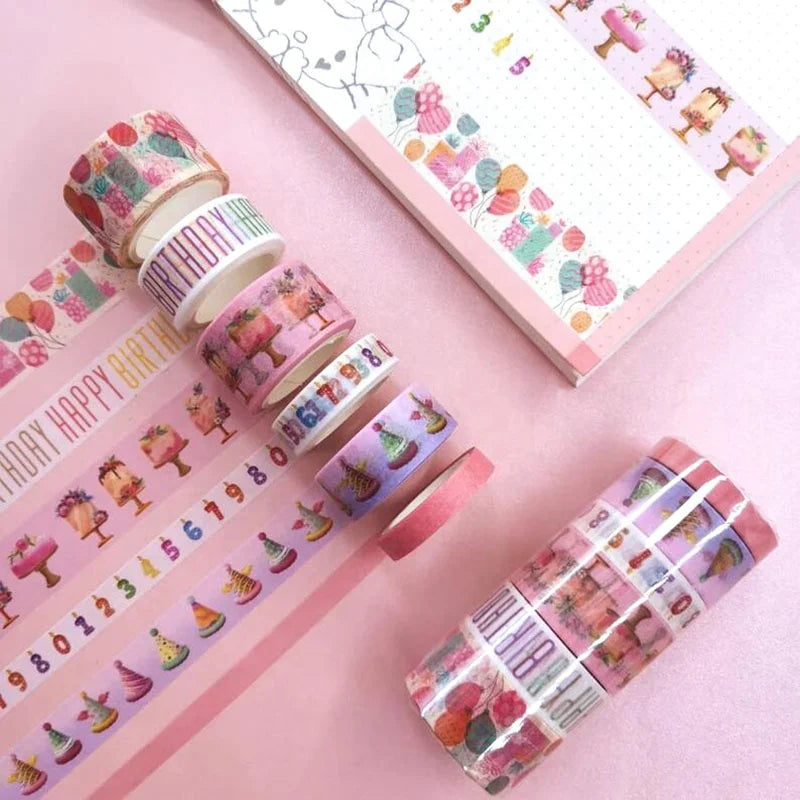 CMYK Custom Printed  Masking Decorative Washi Tape Sticker Rolls 7 Day Shipping Custom Washi Tape