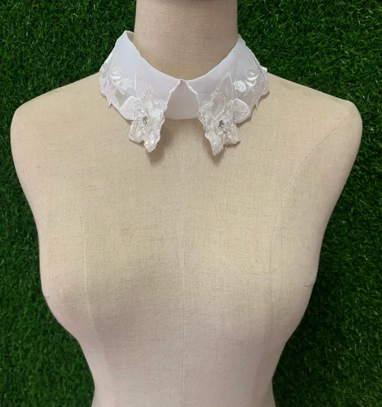 Garment Accessory  Polyester Cotton Embroidery Neck Lace  Collar Lace