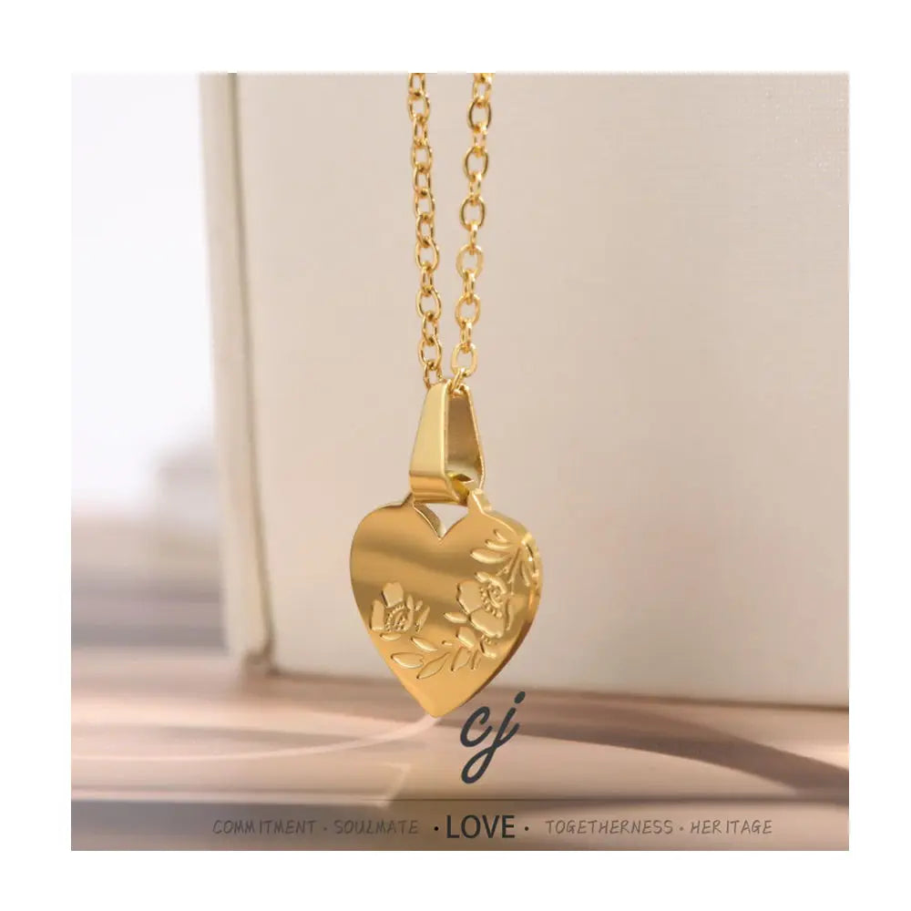 Carline Stainless Steel Jewelry Forever Love Necklace Love Necklace Cute 2024 Flower Jewelry Necklace Women Birthday Gift