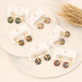 Hot Selling French Retro Vintage Gold Plated Stainless Steel Flower Shape Hoop Earrings for Women Wedding Gift