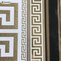 Springletile Bathroom Wall and Floor Tiles Golden Decoration Ceramic Luxury Gold White Border Tile