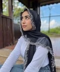 New Chiffon Jacquard Silk Women Plain Chiffon Hijabs Long Georgette Scarf
