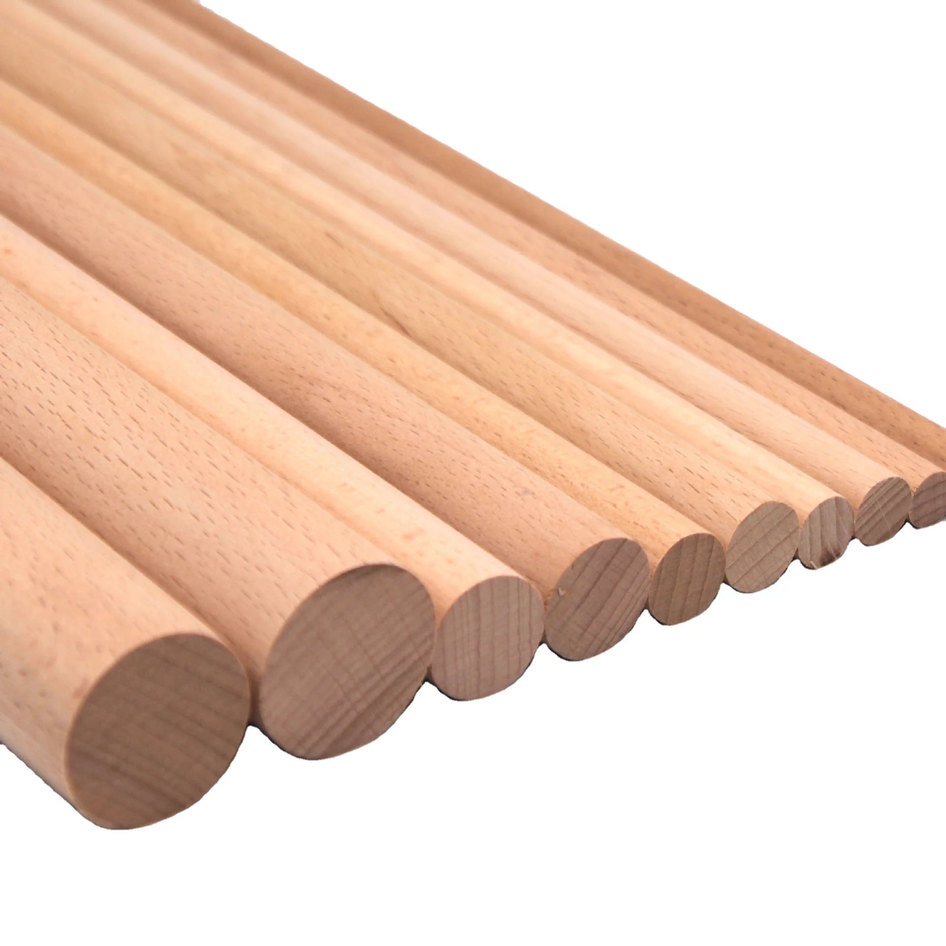 Factory Direct Finished Dowel Rods Sticks Round Rods Birch Straight and Smooth Dowels Rod Wooden Stick Wood  Model Parts