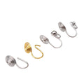 100/BAG Diy Earring Base Settings Jewelry Accessories Stainless Steel Round Bottom Bracket Stick Time Gemstone Diy Earrings Hook