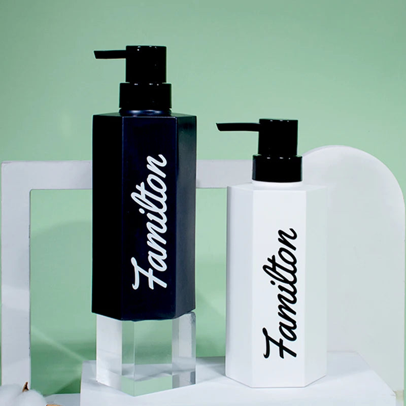Best Price 500ml Empty Shampoo Bottle Black and White Wholesale Plastic Bottle