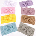 Wasai Double Layer Knot Head Wrap Baby Girl Headbands Bows Large Bow Kids Stripe Fabric Baby Turban 12 Colors European American