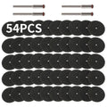 54pcs/Pack 32mm DIY Grade Abrasive Cutting Disc Mandrels Hot Press Grinding Wheels for Dremel Metal Rotary Tool Saw Blade OEM