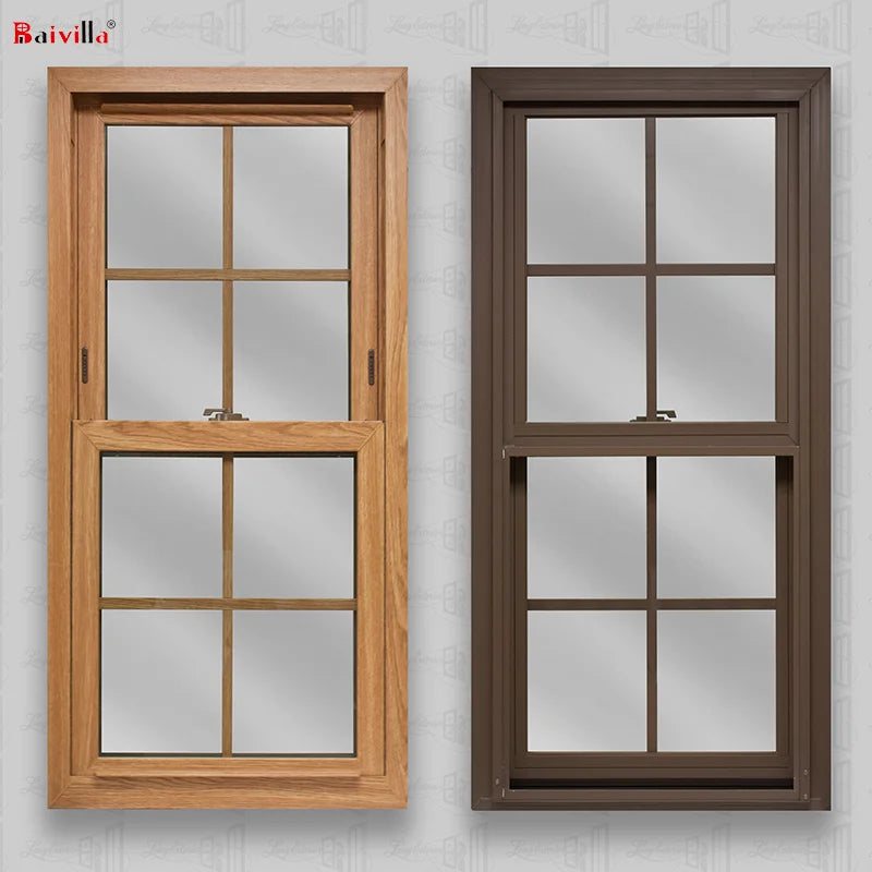 Modern Design Aluminium Double Hung Window Sliding Open Style for Australian Standards Aluminium Windows and Doors