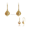 14k With14ct Pure Gold Earring Mountings 4.0mm for Pearl Jewelry Earring Making Findings of Pearl Earrings